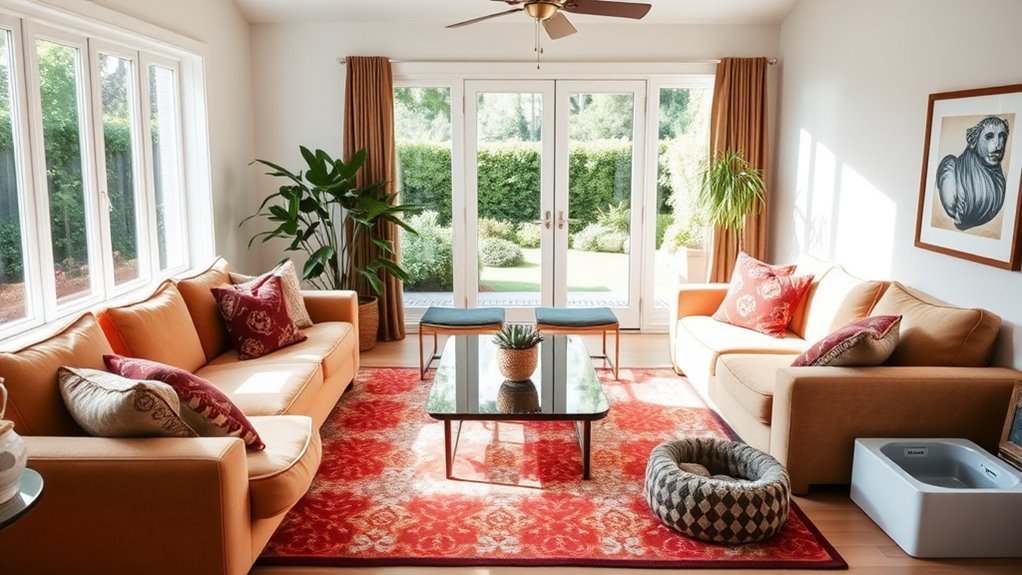 View of How Can You Create a Pet Friendly Living Room? 30 Practical Ideas