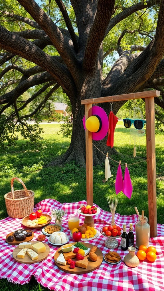 picnic photo booth setup