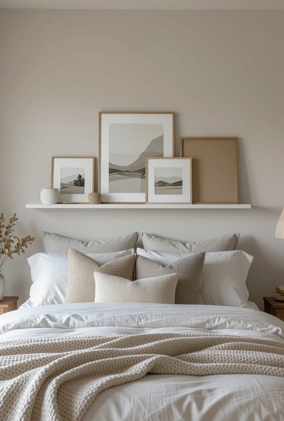 picture ledge layered art arrangement