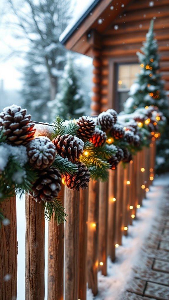 pinecone garlands for decor