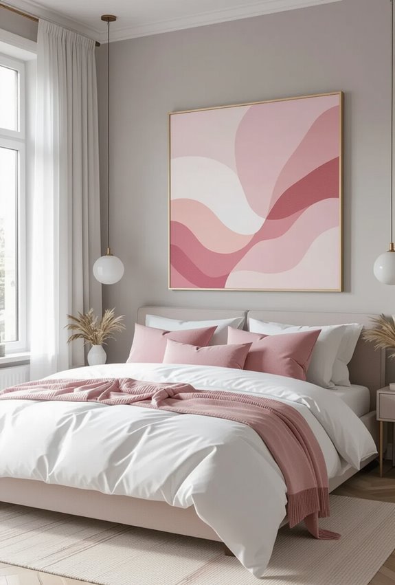 pink artwork creates cohesion