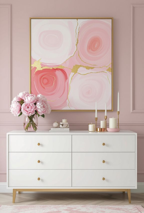 pink artwork for luxe touch