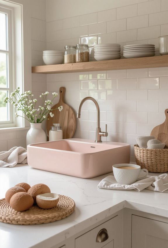 pink balanced with neutrals