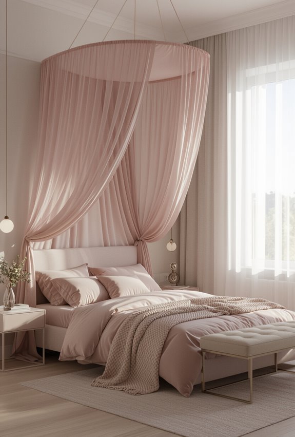 pink canopy bedroom retreat