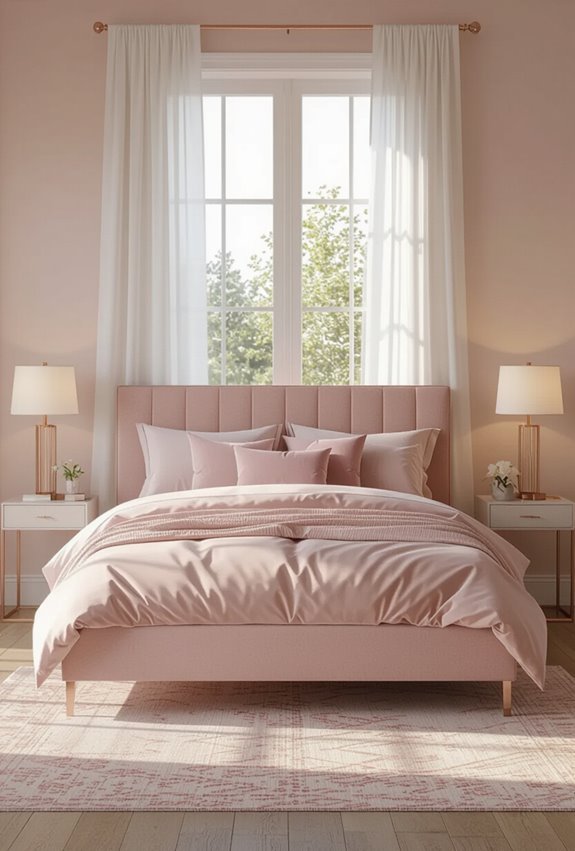 pink elegance with rosegold fixtures