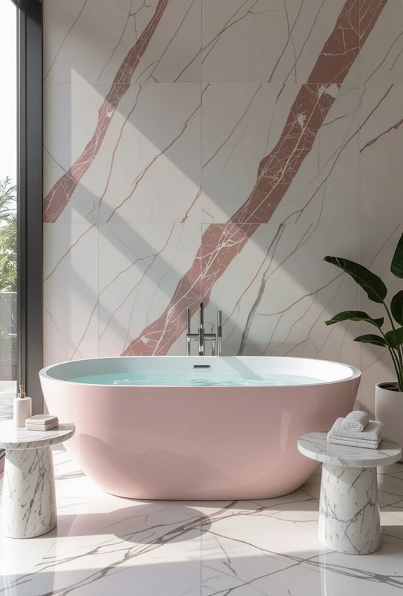 pink marble luxe bathroom