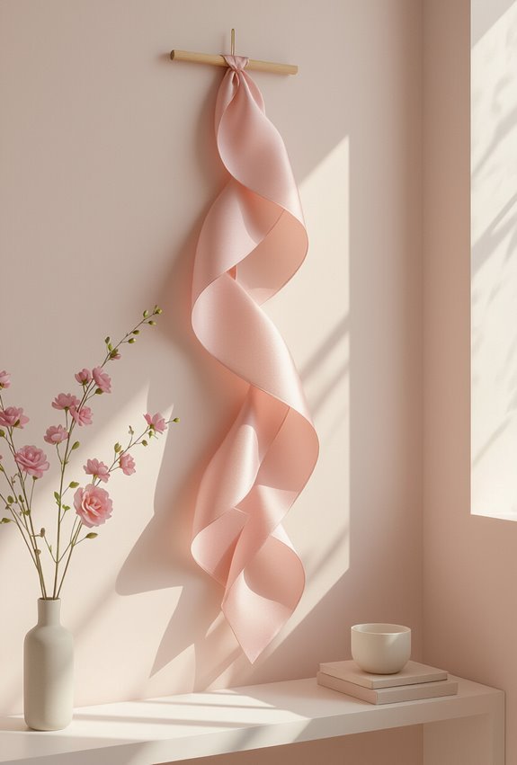 pink silk ribbon texture
