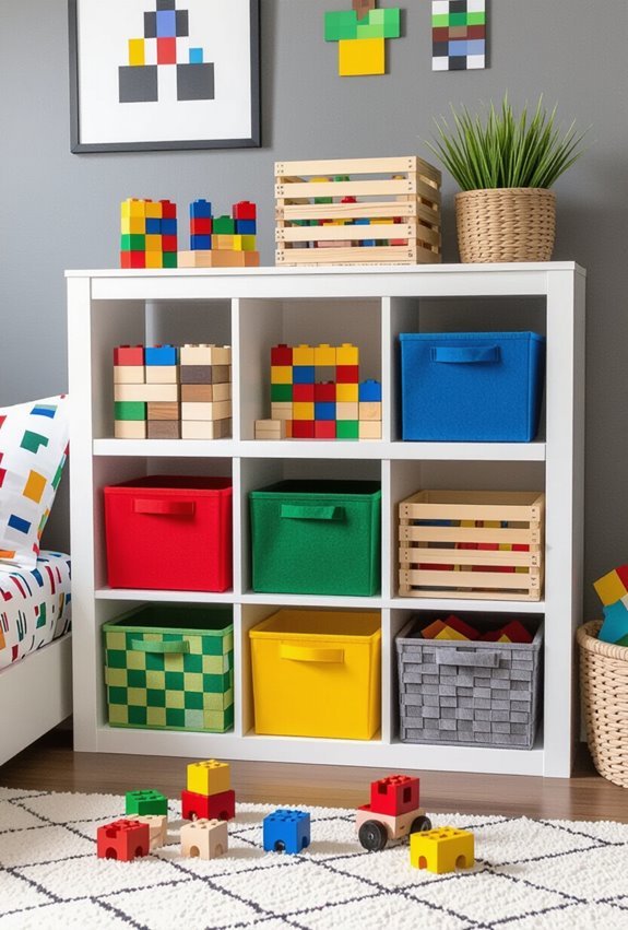 pixel print bins with labels