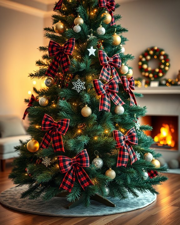 plaid bows for christmas