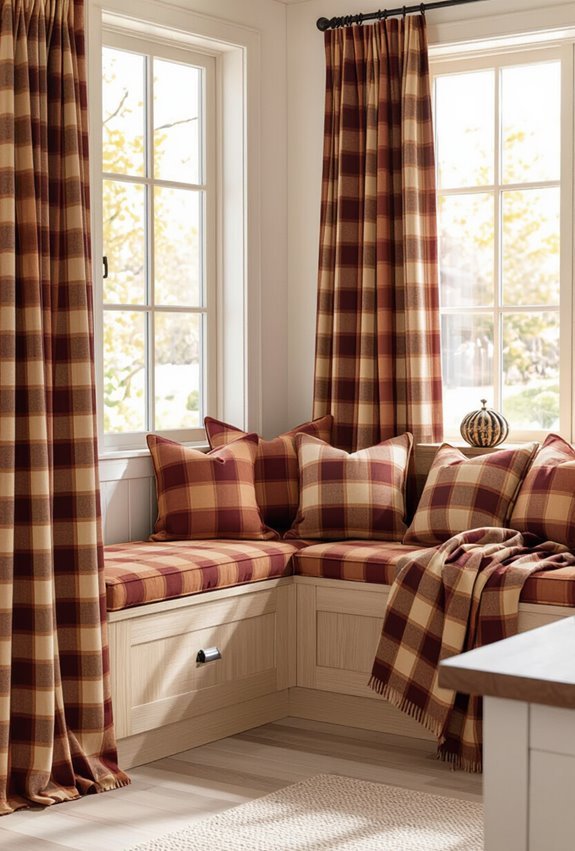 plaid textiles for autumn