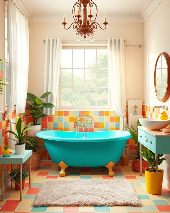 playful and colorful bathrooms