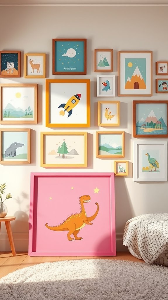 playful animal illustrations decor