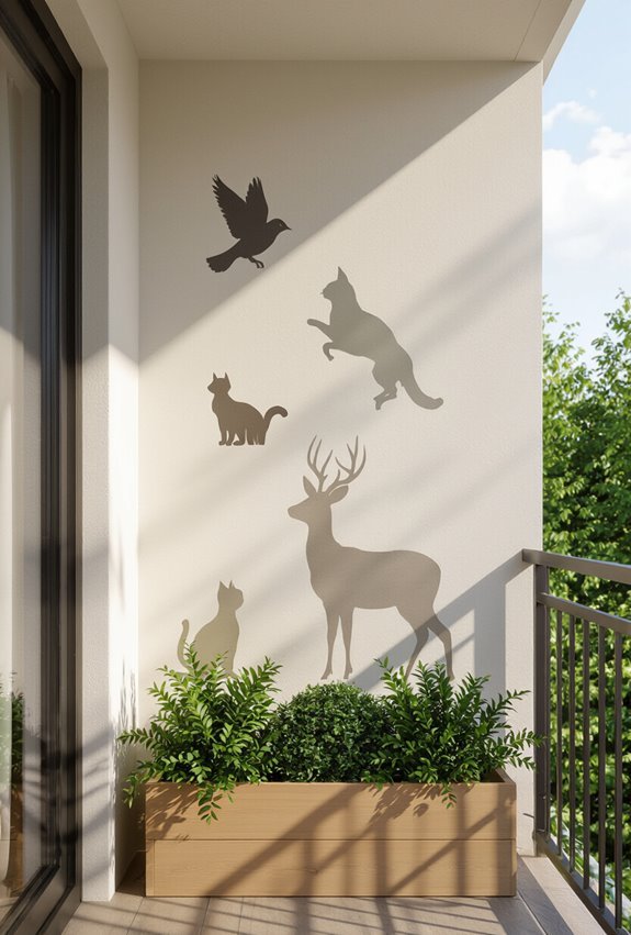 playful animal silhouette parade