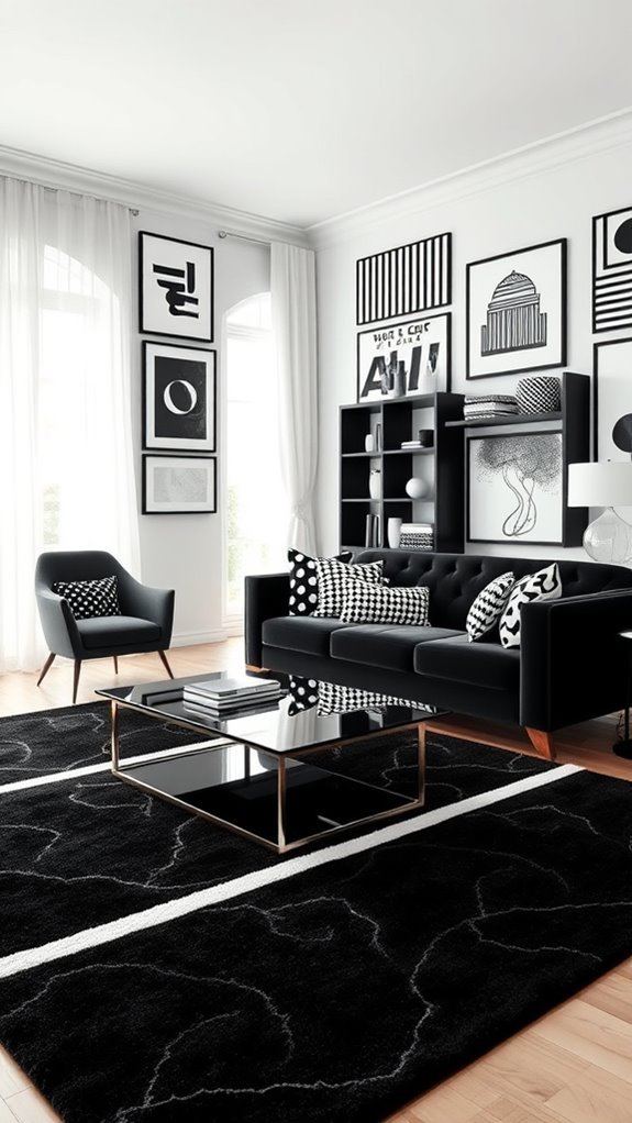 playful black and white patterns