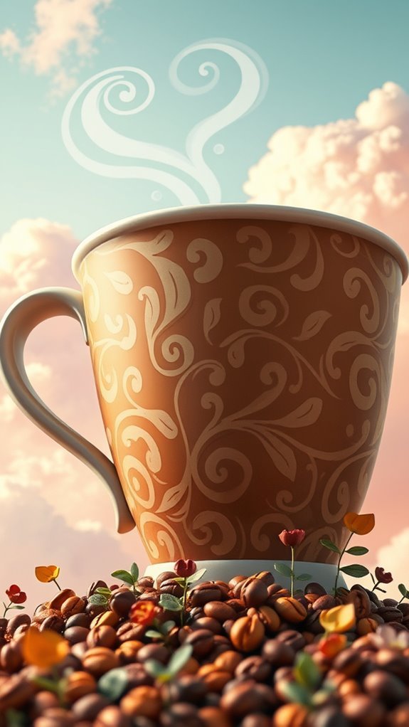 playful coffee themed art