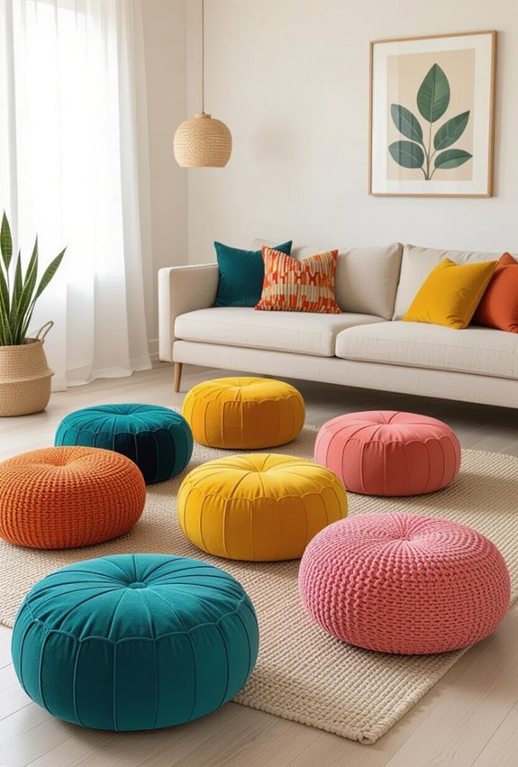 playful colorful movable lounge seating