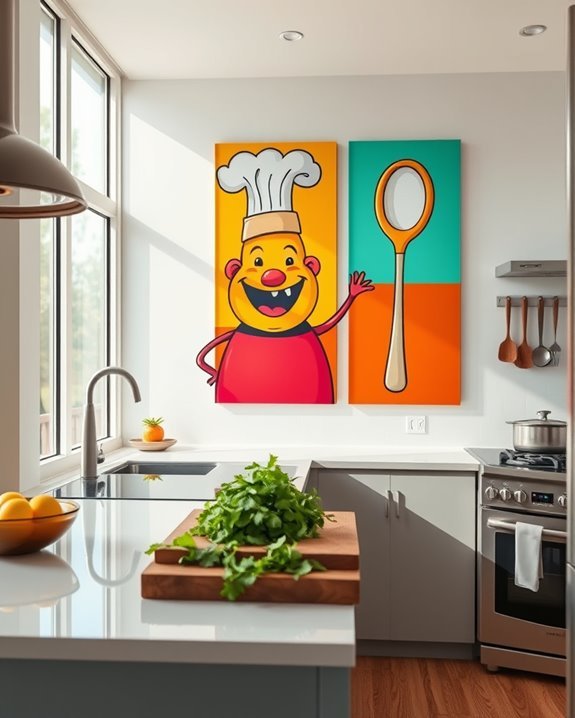 playful cooking character art