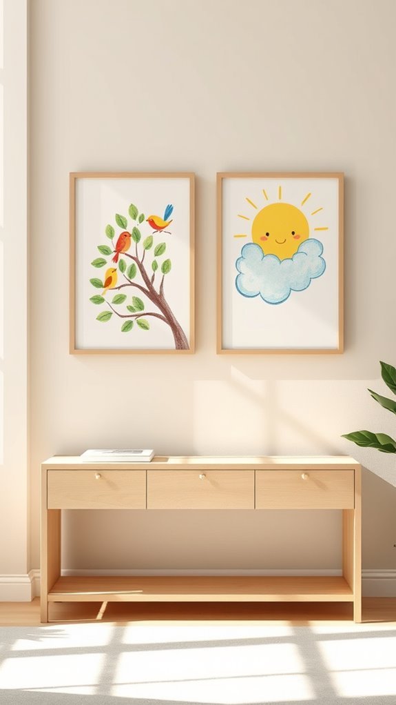 playful coordinating color art
