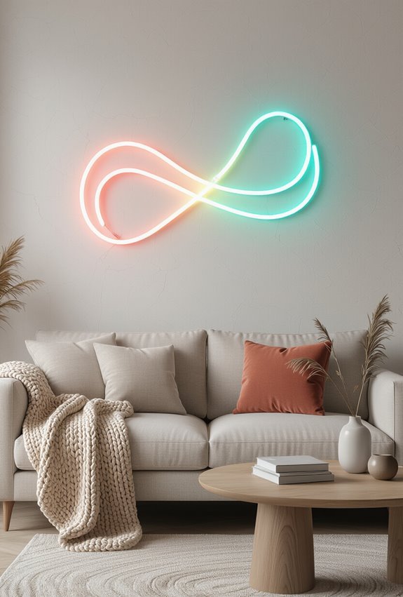 playful custom illuminated wallpiece