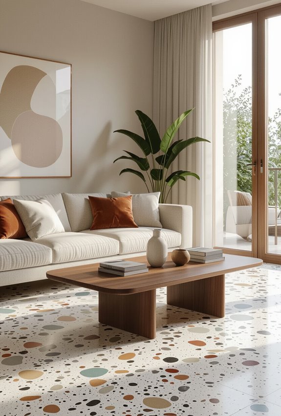 playful durable retro terrazzo tiles