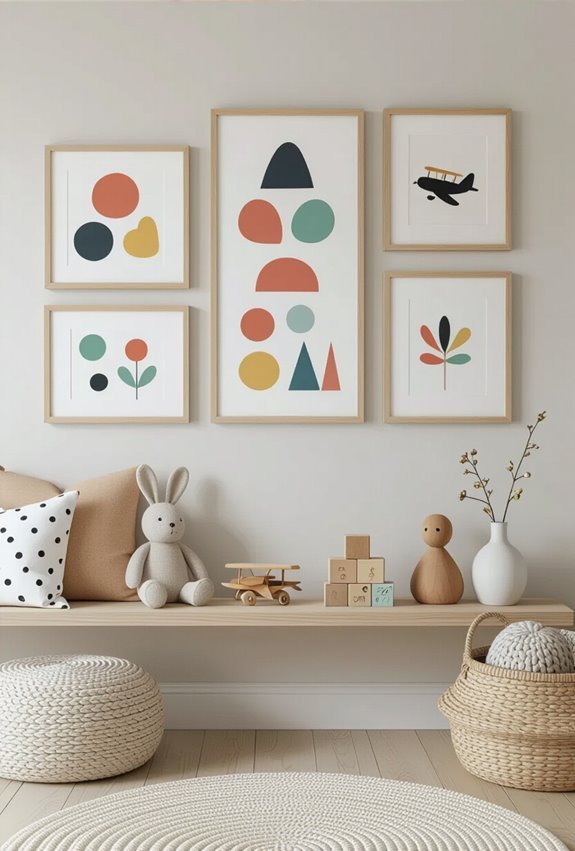 playful eclectic personalized gallery wall