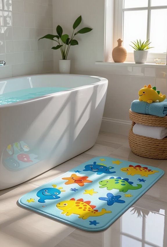 playful rubberized non slip mats