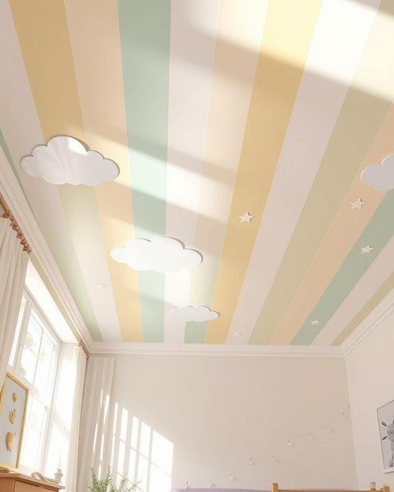 playful striped bedroom design