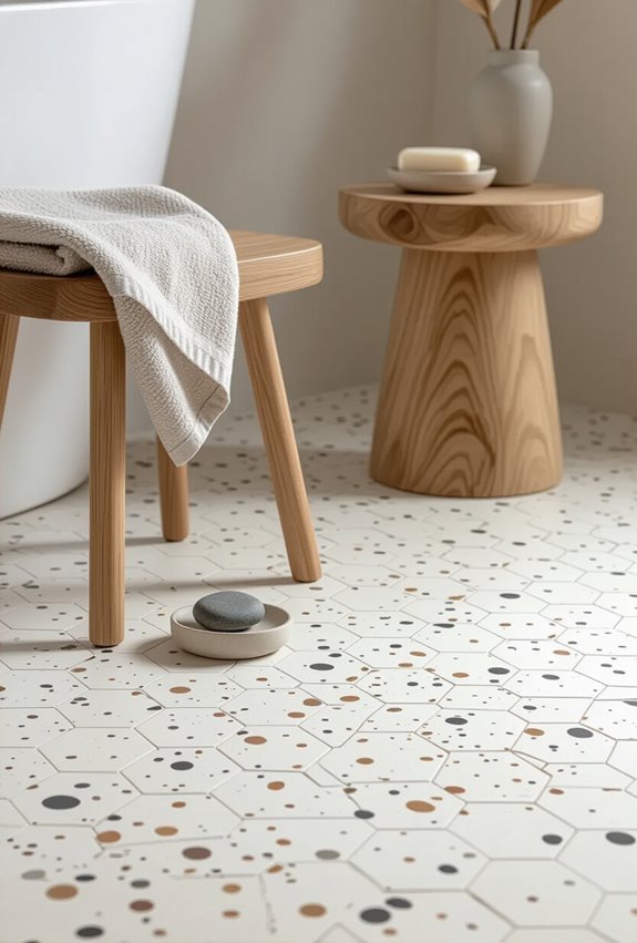 playful terrazzo blue hexes