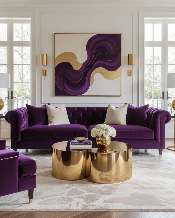 plum and gold elegance