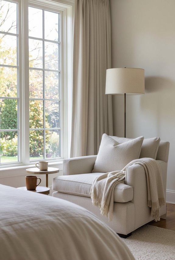 plush armchair warm throws