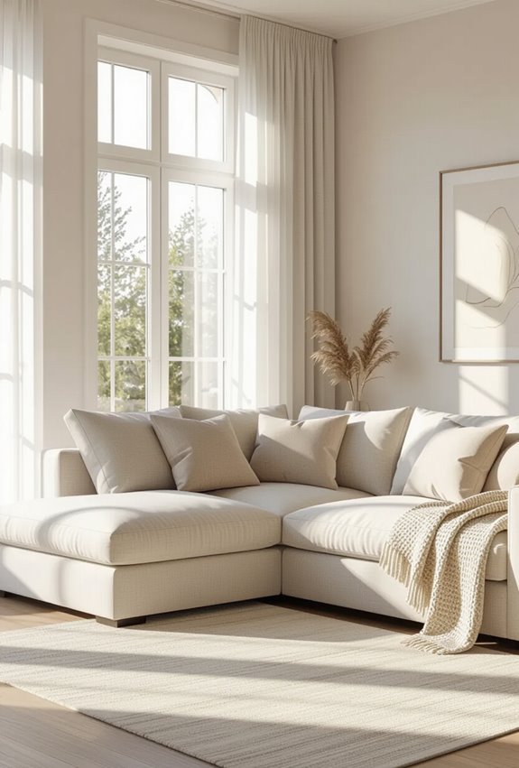 plush l shaped cozy corner