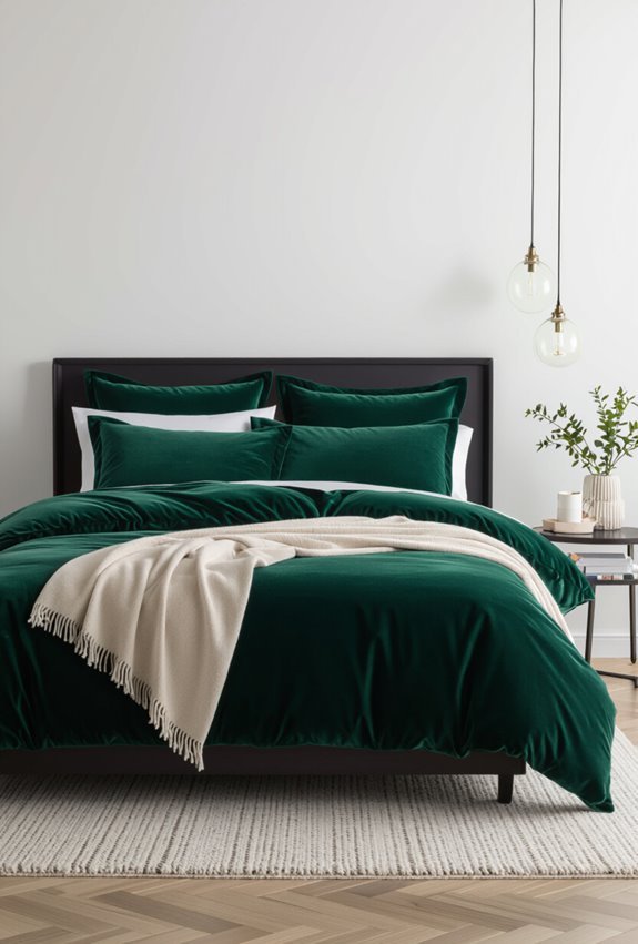 plush luxurious velvet bedding