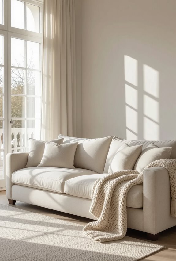 plush oversized sofa centerpiece