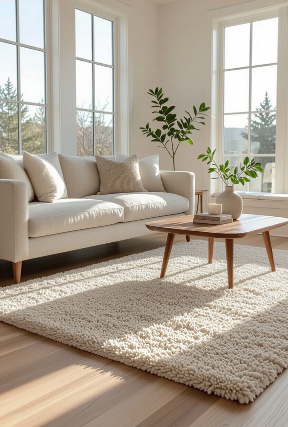 plush patterned rug for coziness