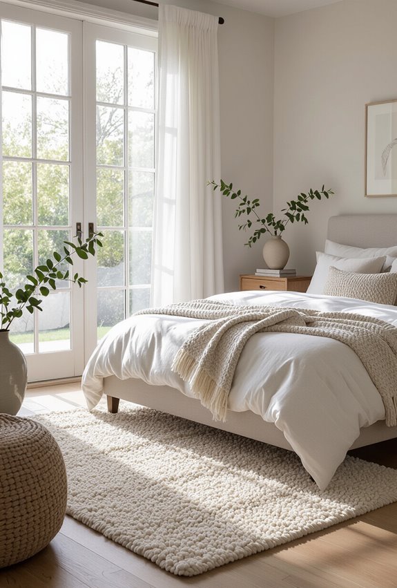 plush rugs enhance bedroom comfort