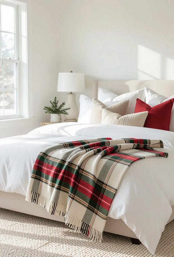 plush tasseled festive bed throw