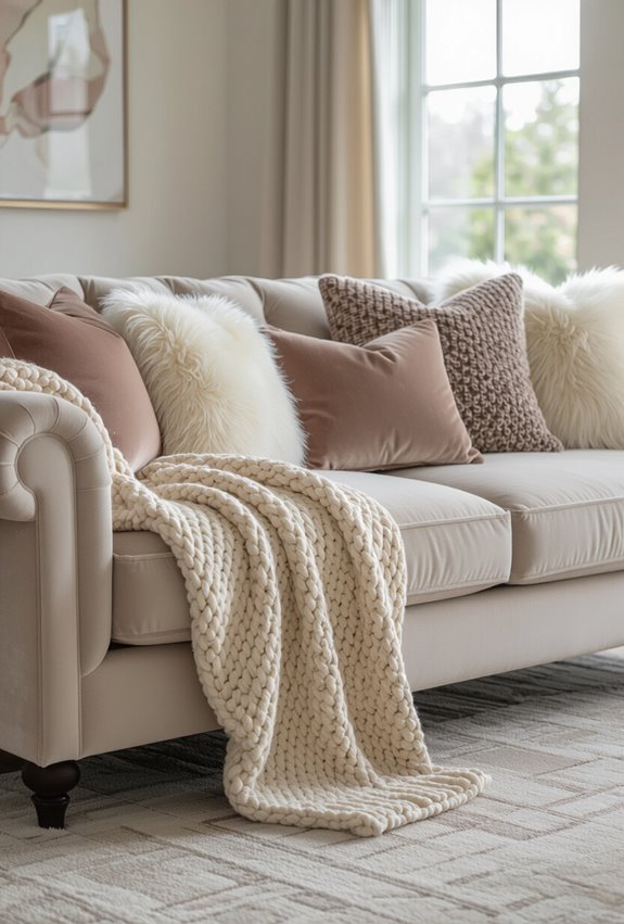 plush textures for cozy glam