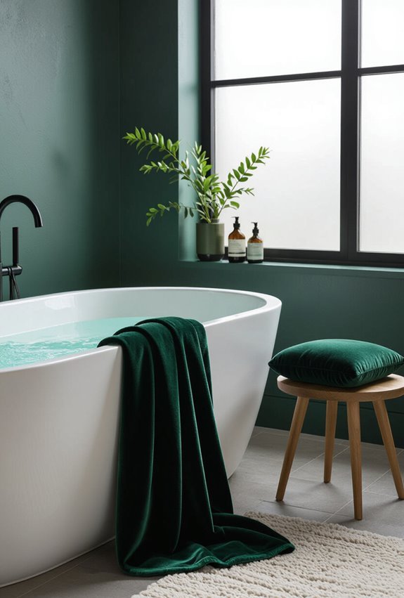 plush velvet luxury bathroom textures