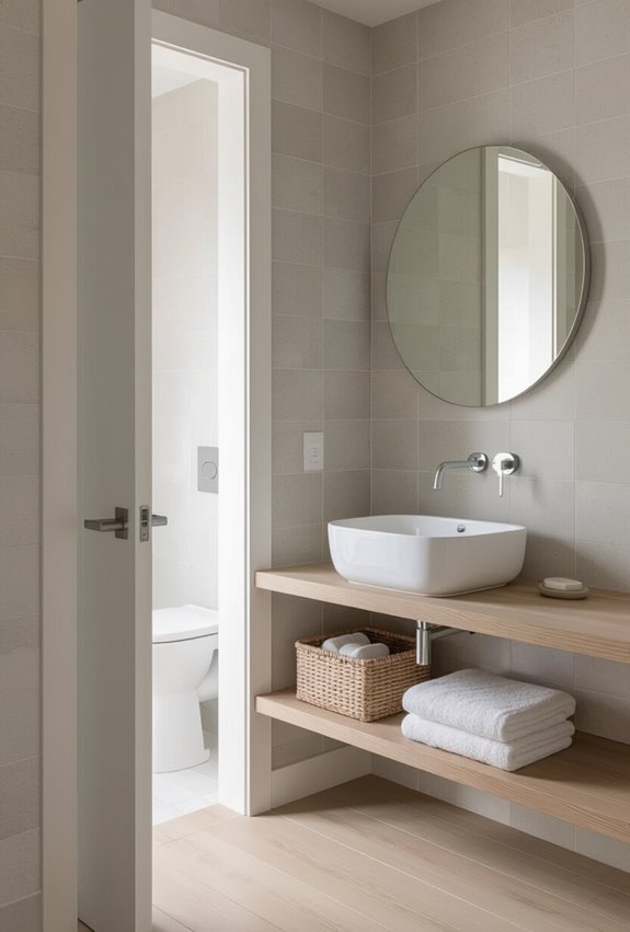 pocket door corner sink