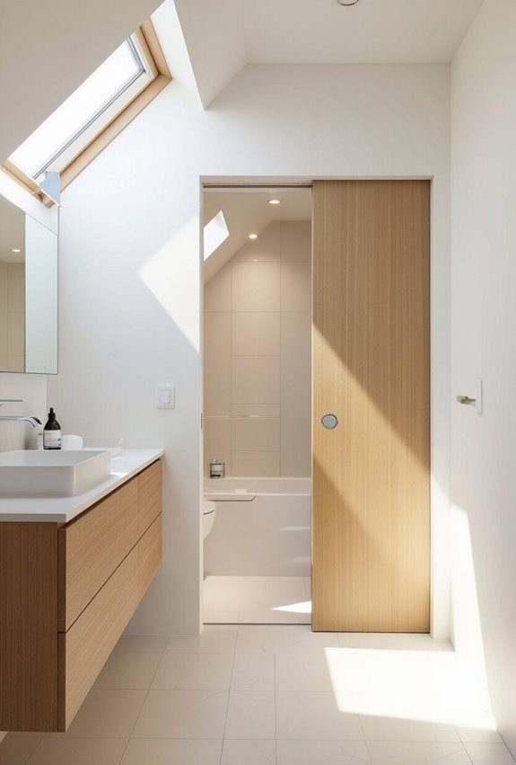 pocket doors maximize attic space