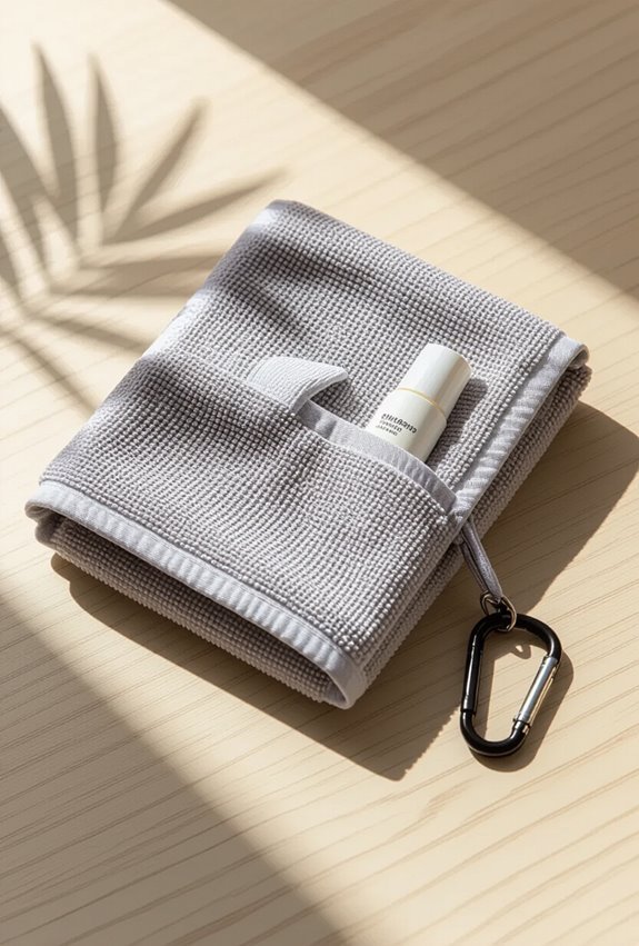 pocketed quick dry travel towel
