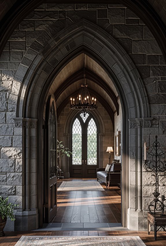 pointed arches stained glass