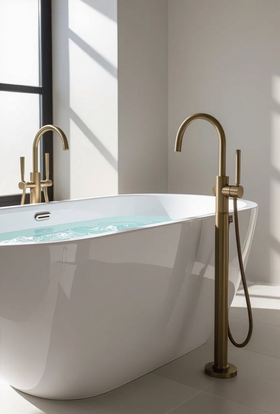 polished brass wall mounted faucet