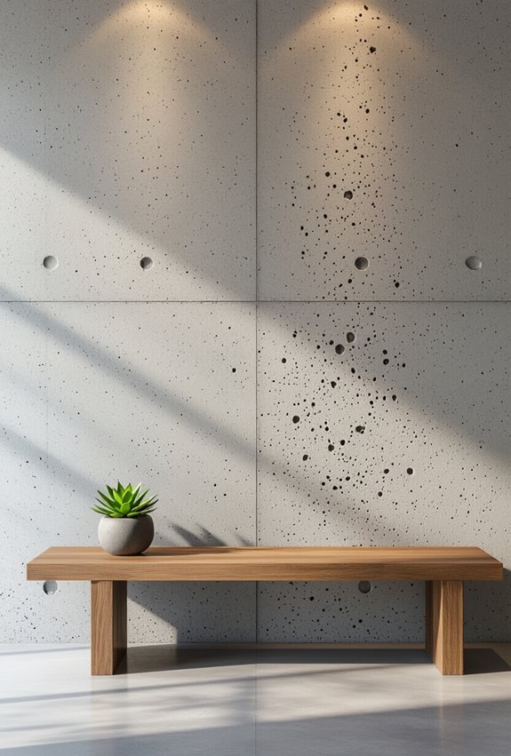 polished exposed aggregate walls