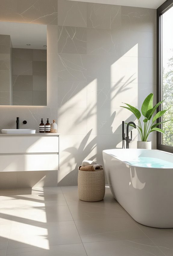 polished or textured porcelain tiles