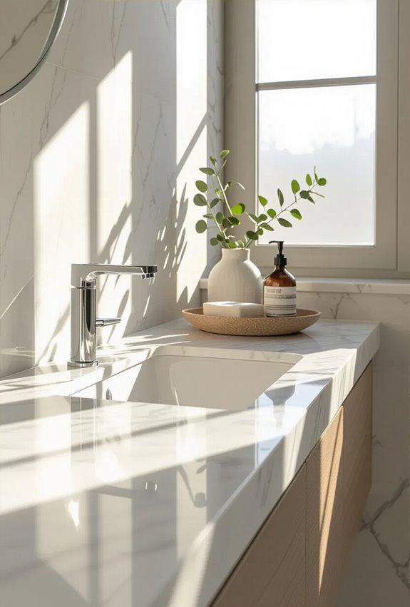 polished versus matte marble