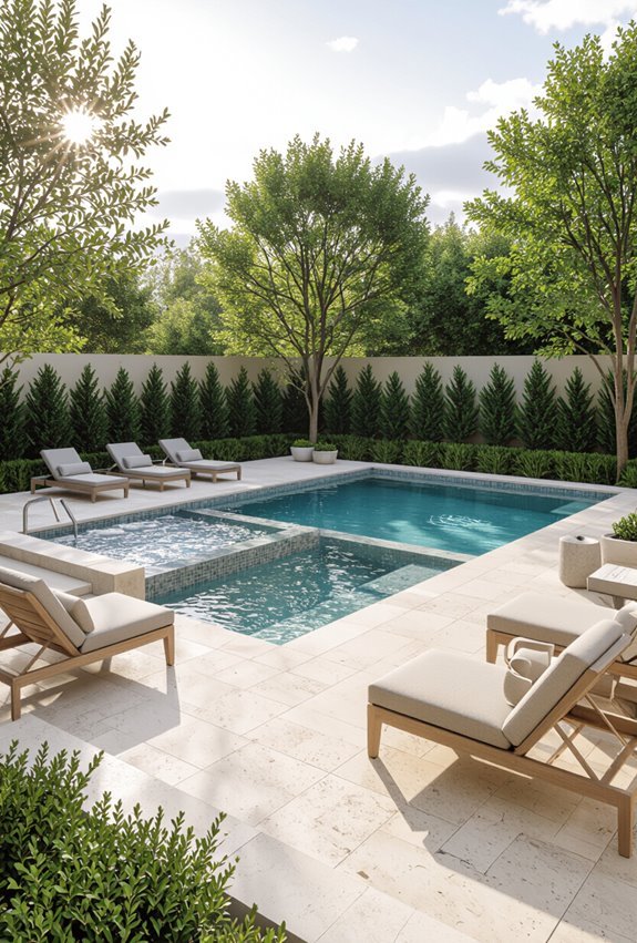 pool and spa relaxation retreat