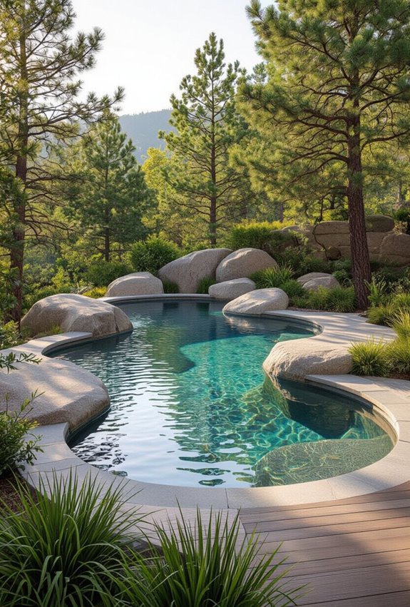 pool integrated with landscape