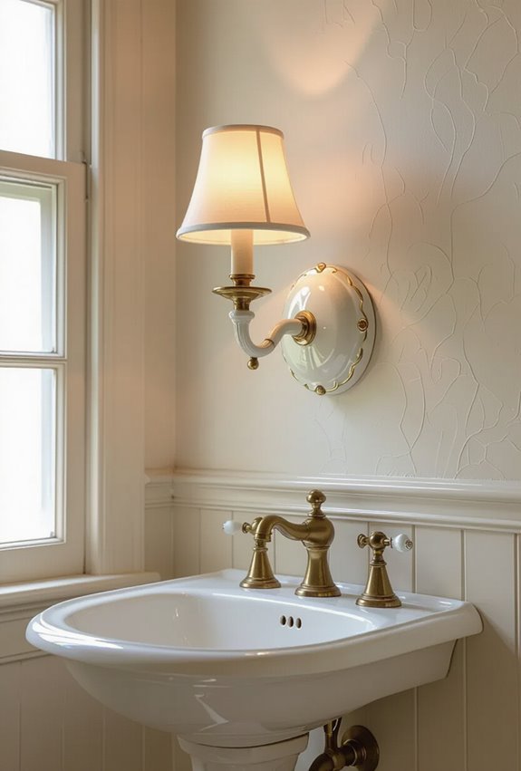 porcelain frosted sconces with dimmer