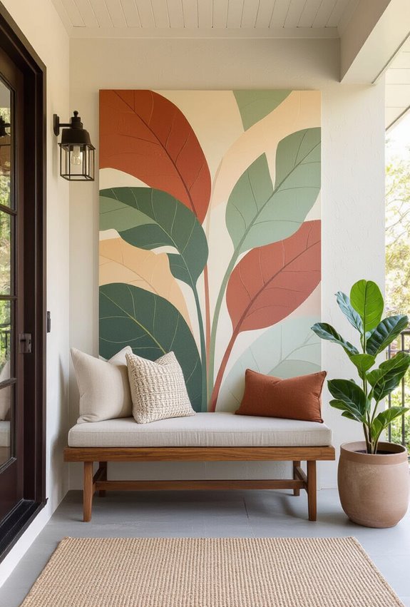 porch mural frames entrance